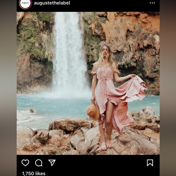 Auguste the Label Willow Day Dress High Low in Blush color Sz XS - Picture 4 of 14